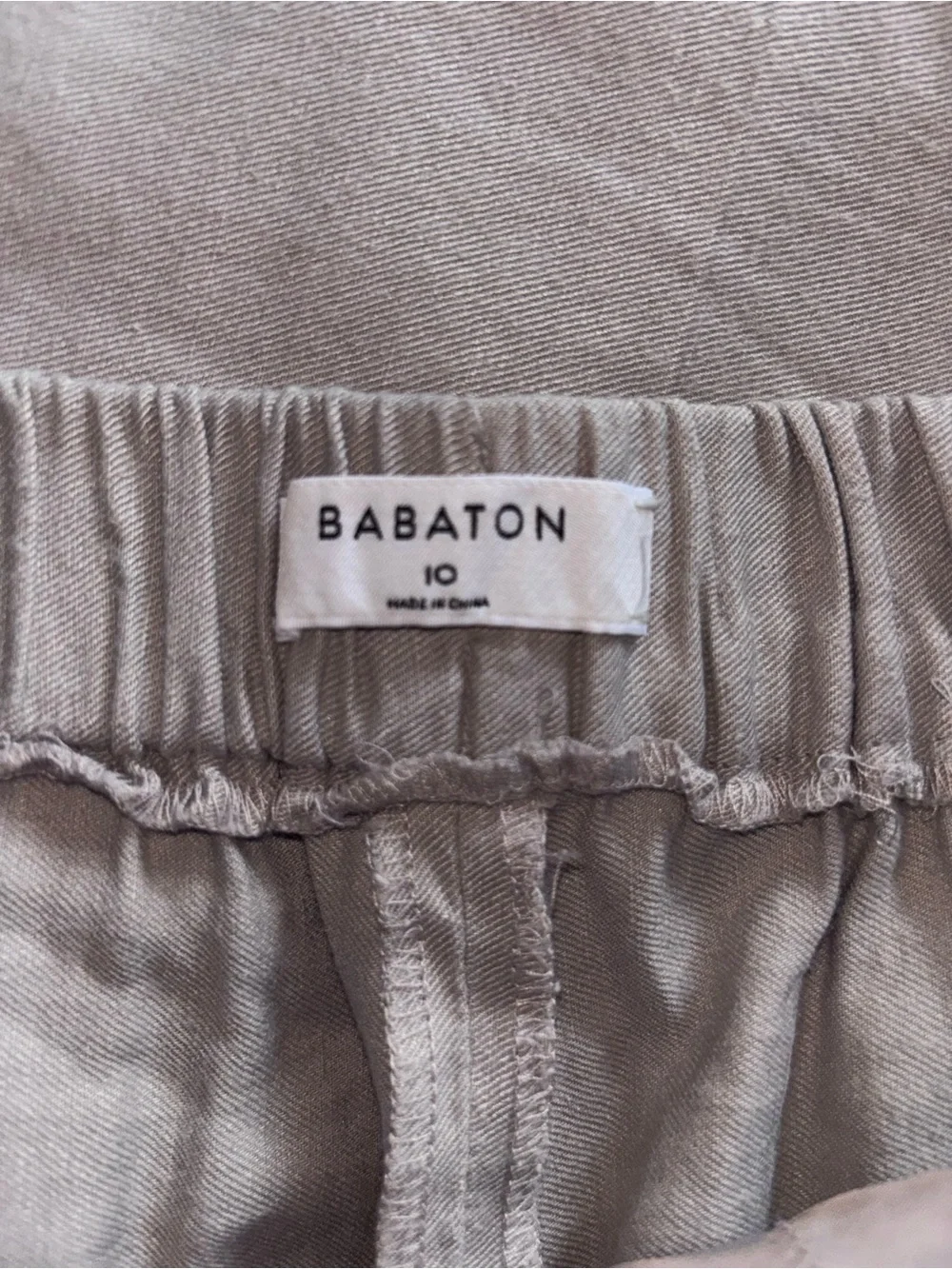 Babaton Aritzia Tan Linen Ankle Trouser Pant Sz 10